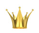 Golden Crown White Wall Decal