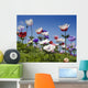 white red and purple flower field Wall Mural