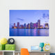 Beautiful Miami Florida Skyline Wall Decal
