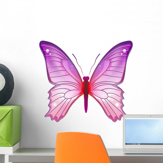 Pink Butterfly Wall Decal