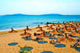 Straw Umbrellas Peaceful Beach Wall Decal