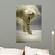 Arctic Fox Hunting Snow Wall Decal