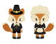Two Pilgrim Foxes Wall Decal Sticker Set