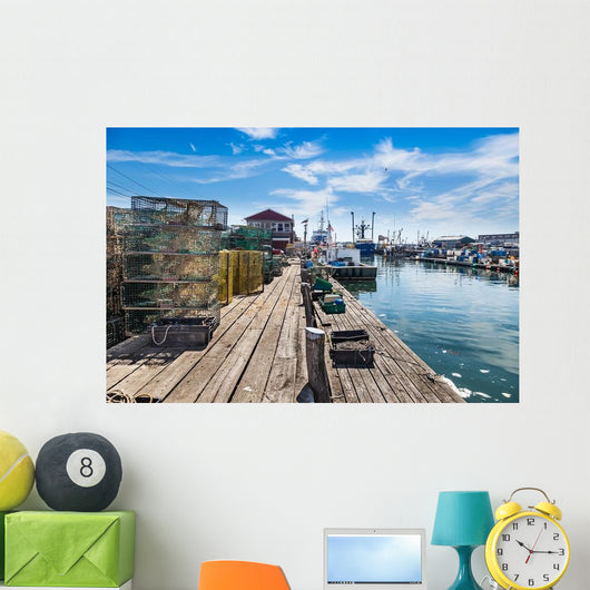 Union Wharf Lobster Traps Wall Decal