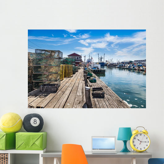 Union Wharf Lobster Traps Wall Decal