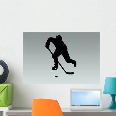 Player Wall Mural shown on a wall
