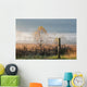 Old Wire Fence Foggy Wall Decal