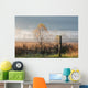 Old Wire Fence Foggy Wall Decal