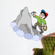 Rock Climber on Mountain Wall Decal