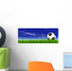 Soccer Ball Green Grass Wall Mural