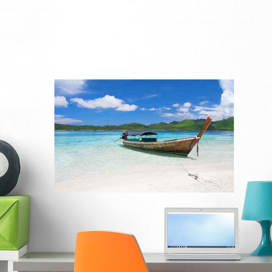Longtail Boat Beautiful Lagoon Wall Decal