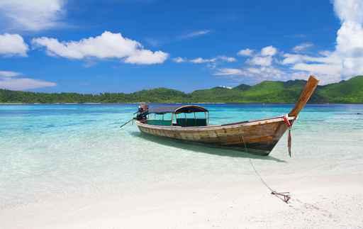 Longtail Boat Beautiful Lagoon Wall Decal