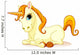 Vector Illustration of Sitting Cute Golden Unicorn Wall Decal