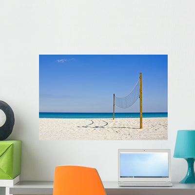 Beach Volleyball Miami Beach Wall Mural shown on a wall