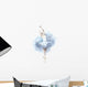 Blue Ballerina Dancing Girl Wall Decal