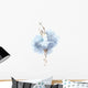 Blue Ballerina Dancing Girl Wall Decal