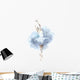 Blue Ballerina Dancing Girl Wall Decal