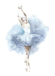 Blue Ballerina Dancing Girl Wall Decal