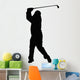 Golfer Silhouette Wall Decal