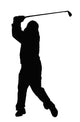 Golfer Silhouette Wall Decal