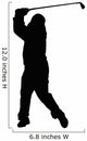 Golfer Silhouette Wall Decal