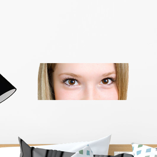 Eyes Young Caucasian Girl Wall Mural