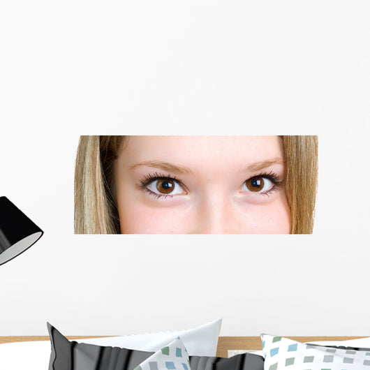 Eyes Young Caucasian Girl Wall Mural