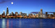 Chicago skyline under the moonlight Wall Mural