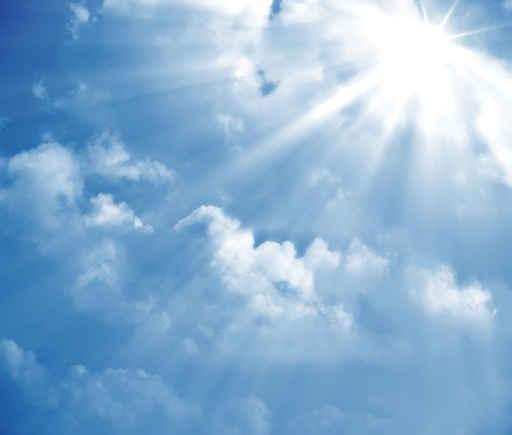 Blue Sky Sun Ray Wall Decal