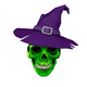 Green Witches Skull Wall Decal