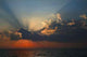 Beams Sun above Sea Wall Decal