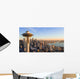 Seattle Skyline Sunset Wall Decal