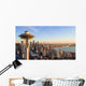 Seattle Skyline Sunset Wall Decal