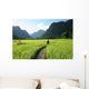 Rice Fields and Mountains Wall Decal