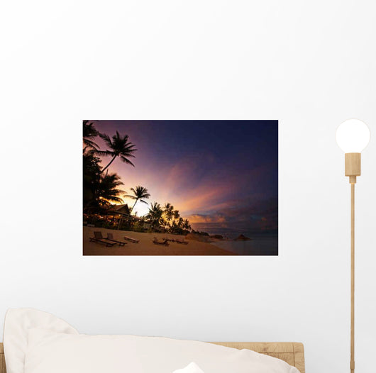 Sunset Beach Wall Decal Design 3
