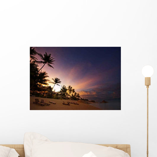 Sunset Beach Wall Decal Design 3