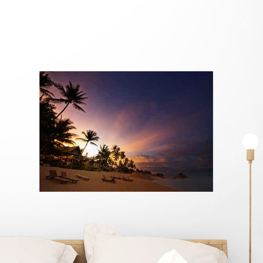 Sunset Beach Wall Decal Design 3