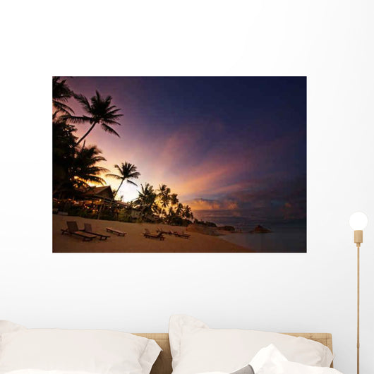 Sunset Beach Wall Decal Design 3