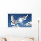 Two Flying Doves Wall Mural