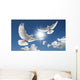 Two Flying Doves Wall Mural