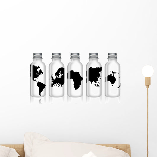 Vials 5 Continents Wall Mural