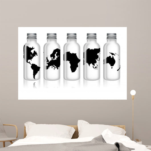 Vials 5 Continents Wall Mural