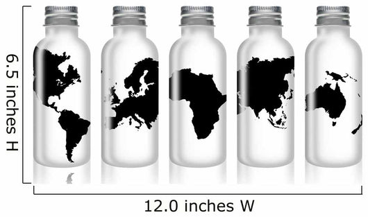 Vials 5 Continents Wall Mural
