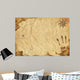 Treasure Map With Handprint Wall Mural
