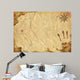 Treasure Map With Handprint Wall Mural