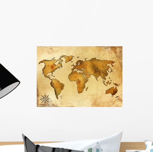 Vintage World Map Wall Mural