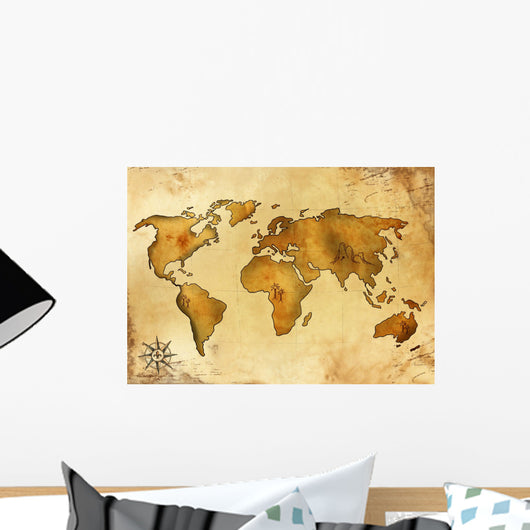 Vintage World Map Wall Mural