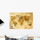 Vintage World Map Wall Mural