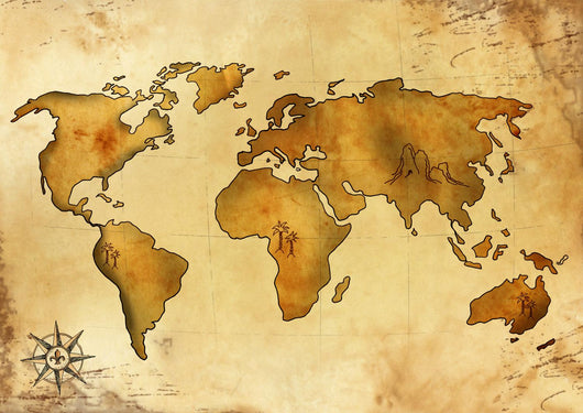 Vintage World Map Wall Mural