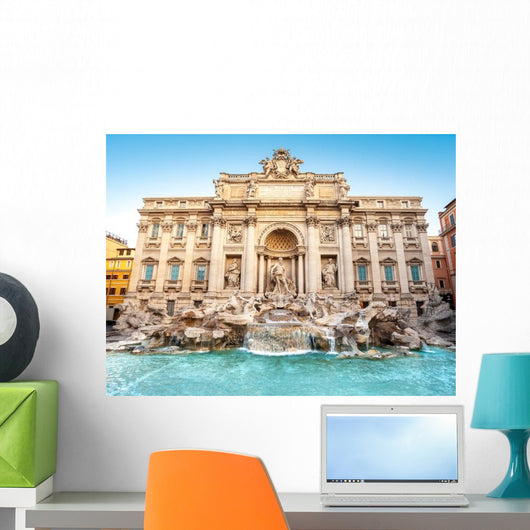 Trevi Fountain Sunrise Rome Wall Decal